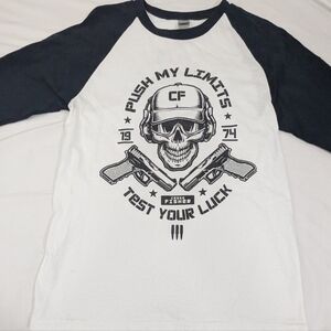 Creed Fisher Push My Limits Test Your Luck White Tee Shirt Size Small